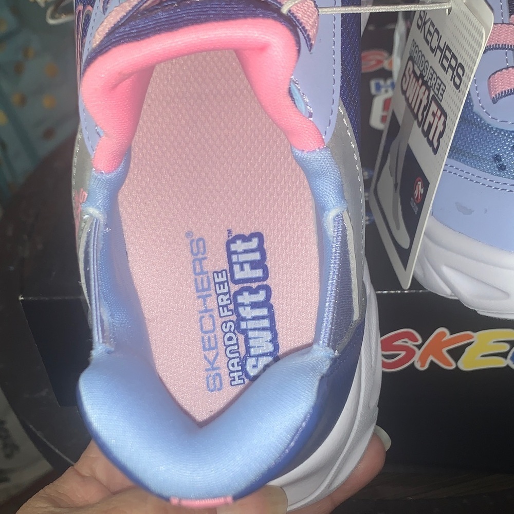 Skechers Kids' Blue and Pink Sneakers - Picture 5 of 5